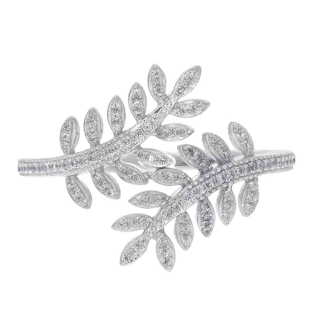 Angel Wing Feathers Dress Ring LR12101A